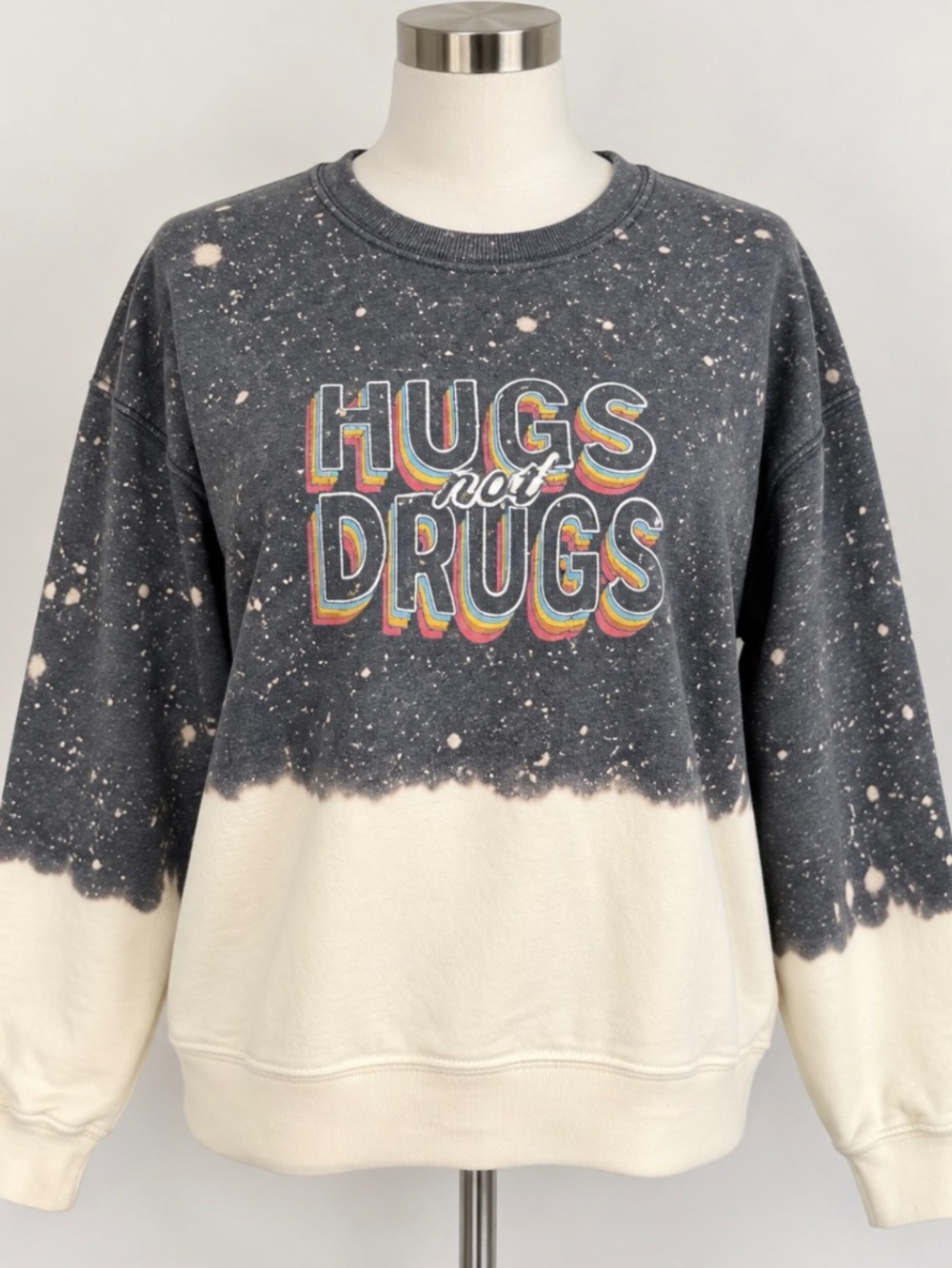 Hugs Not Drugs Graphic Sweatshirt by Southern Bliss Co Large
